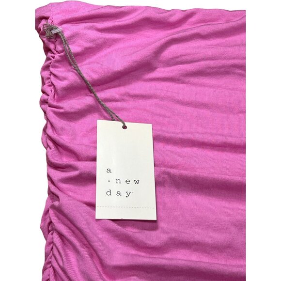 A New Day - Women's Slim Fit Ruched Tube Top Pink - XXS - Picture 10 of 14